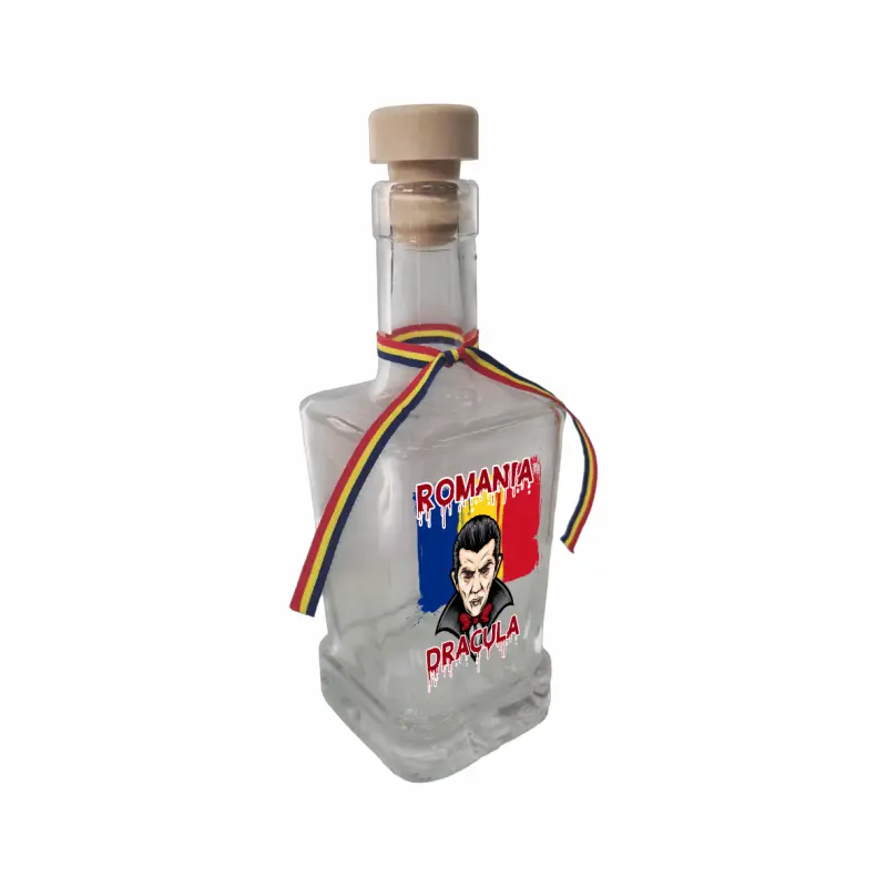Dracula romania, sticla cu mesaj patrata, 250 ml, model divgs318 25
